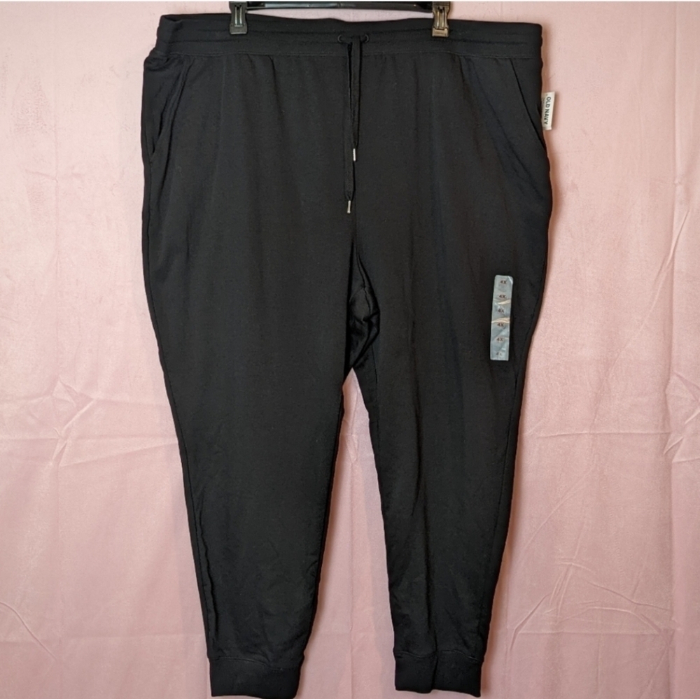 Old Navy Black Mid Rise Street Jogger Pants with Pockets size 4X